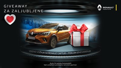 Renault giveaway za zaljubljene  - osvojite vožnju s Capturom